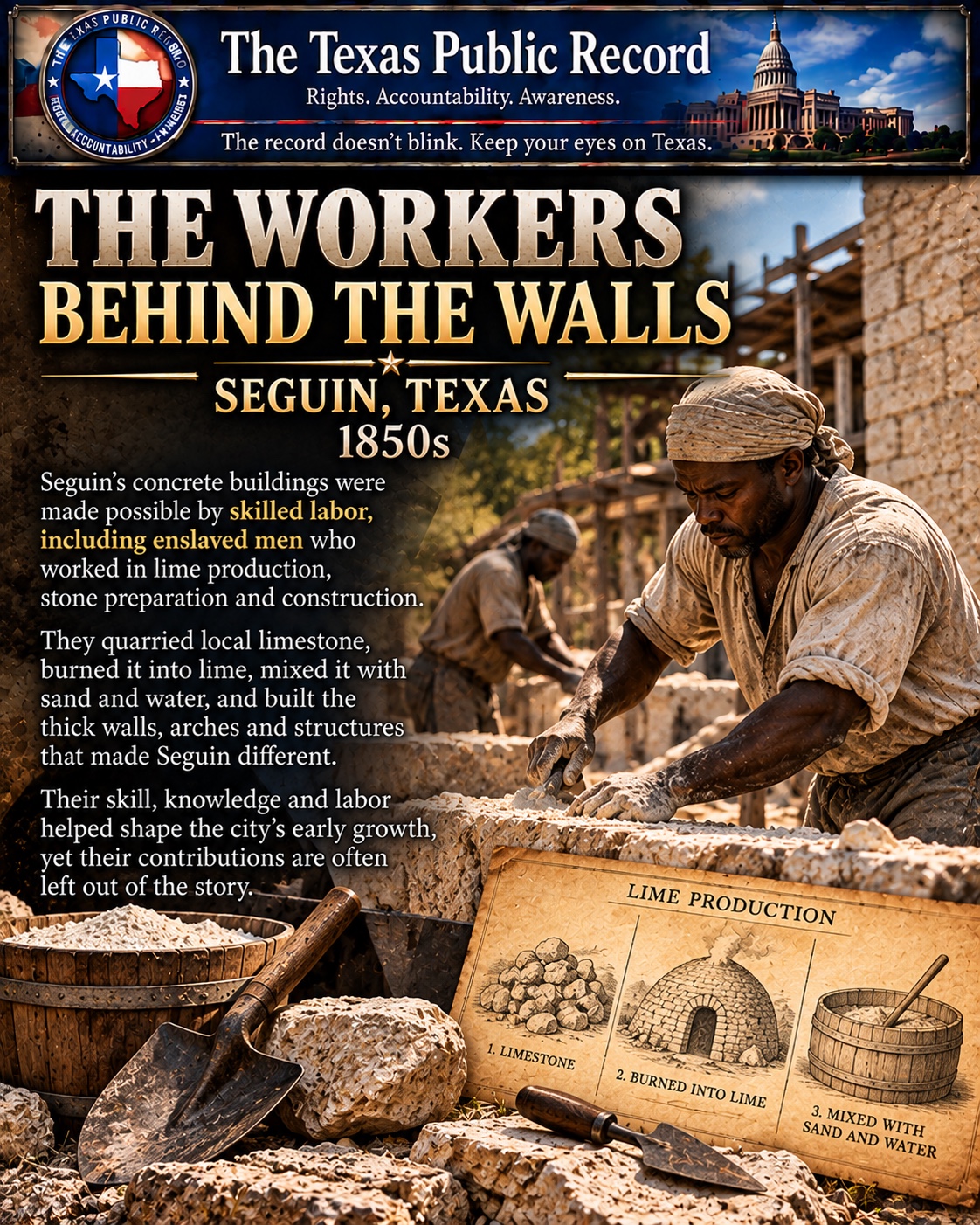 The workers behind the walls — educational illustration